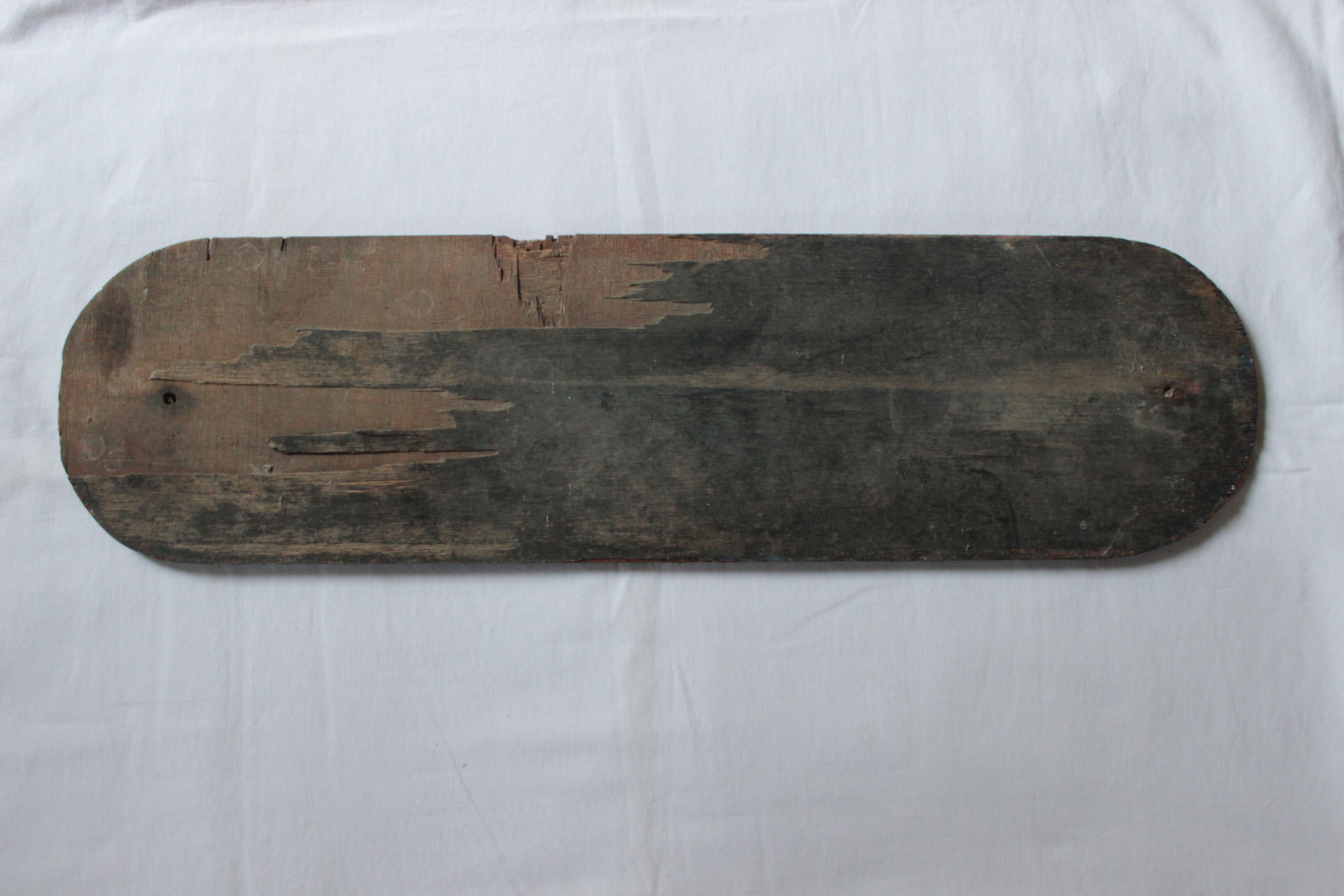 Old boat license plate