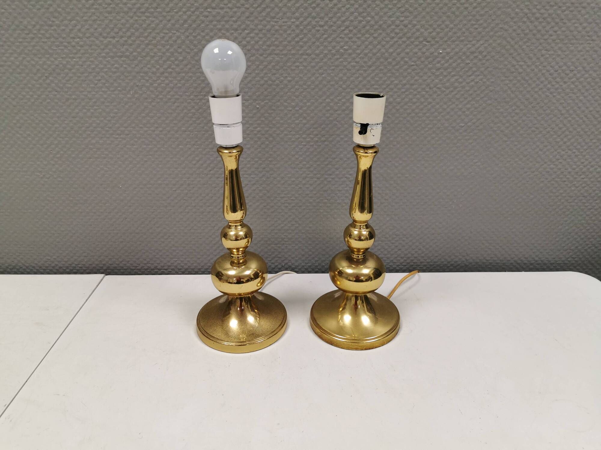 A set of beautiful table lamps in brass from Danish Frandsen Lighting 1980s