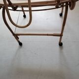 Vintage rattan cradle