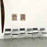 Set of 6 Nuova X-Line chairs, 1977