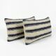 Set of 2 vintage kilim cushion covers 25x51 cm