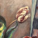 Tableau bouquet aux tulipes