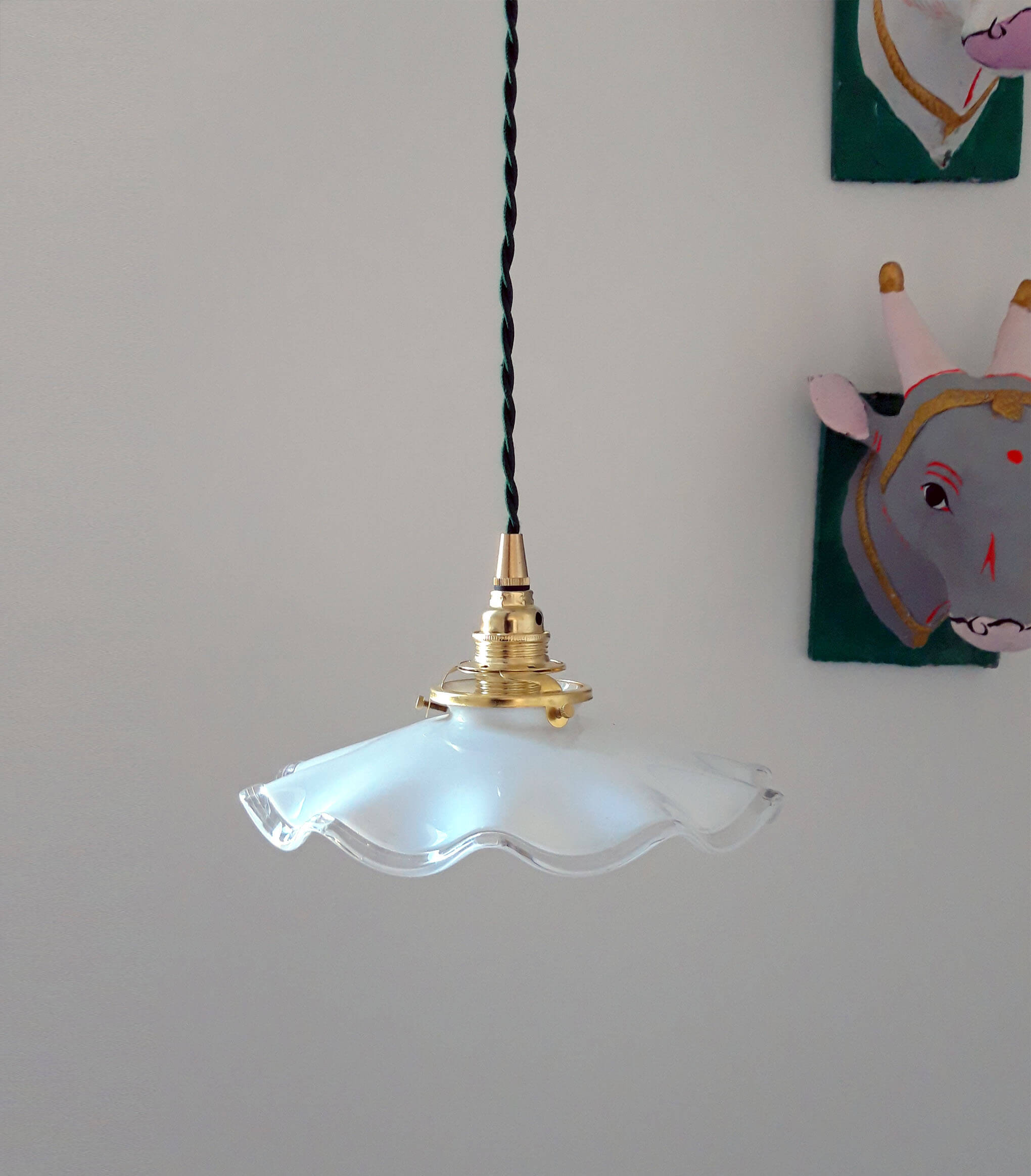Lampe baladeuse opaline