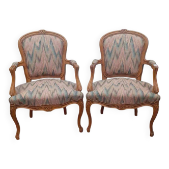 Louis XI style cabriolet armchair
