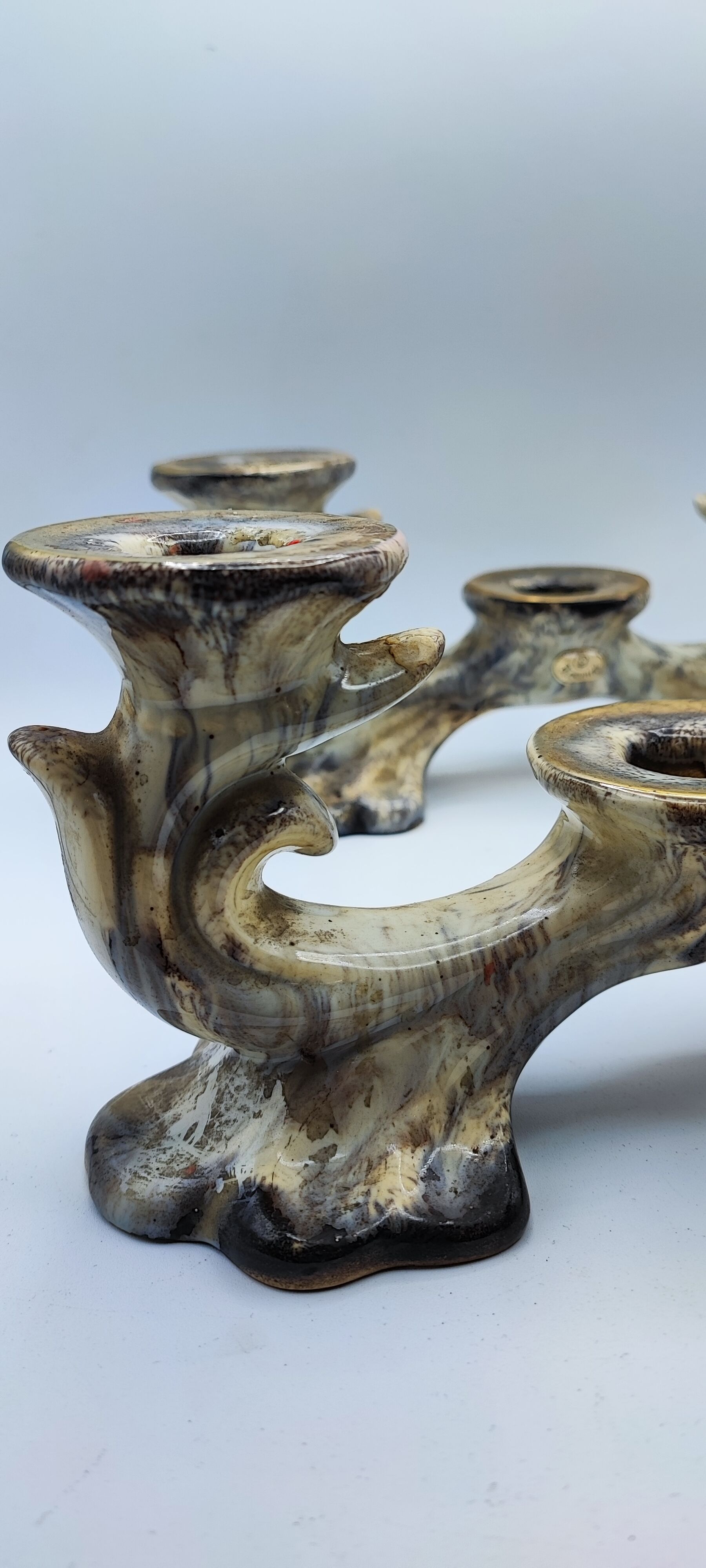 Pair of U Keramik candlesticks