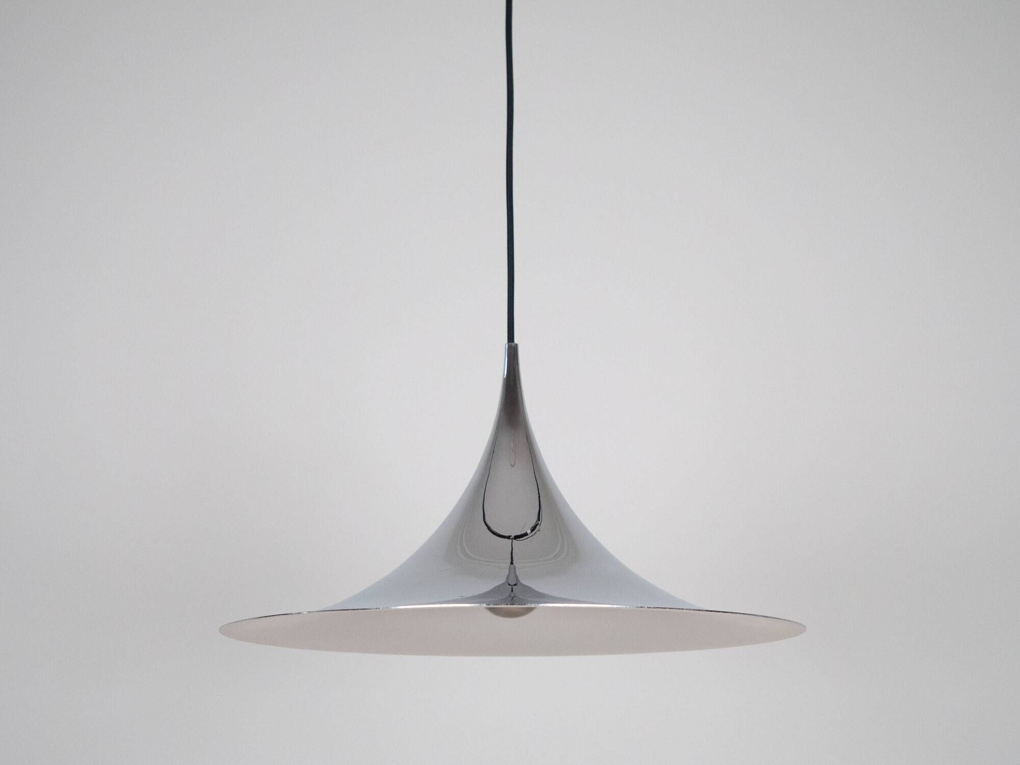 Danish vintage pendant lamp Semi by Bonderup and Thorup, 1968