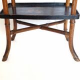Perret and Vibert shelf in bamboo and Japanese lacquer