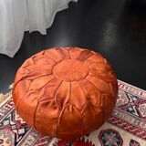 Pouf en cuir