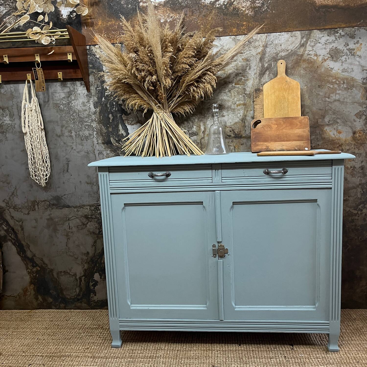 Waterfall blue Parisian sideboard