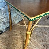 Rattan and wicker table from the 60s/70s