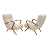 Attribute to Paolo Buffa Mid-century Modern Italian Bouclè Armchairs, Pair