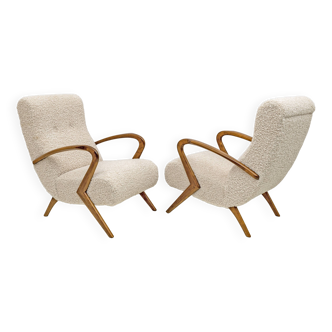 Paire de fauteuils en boucle italiens modernes du milieu du siècle, attribués à Paolo Buffa