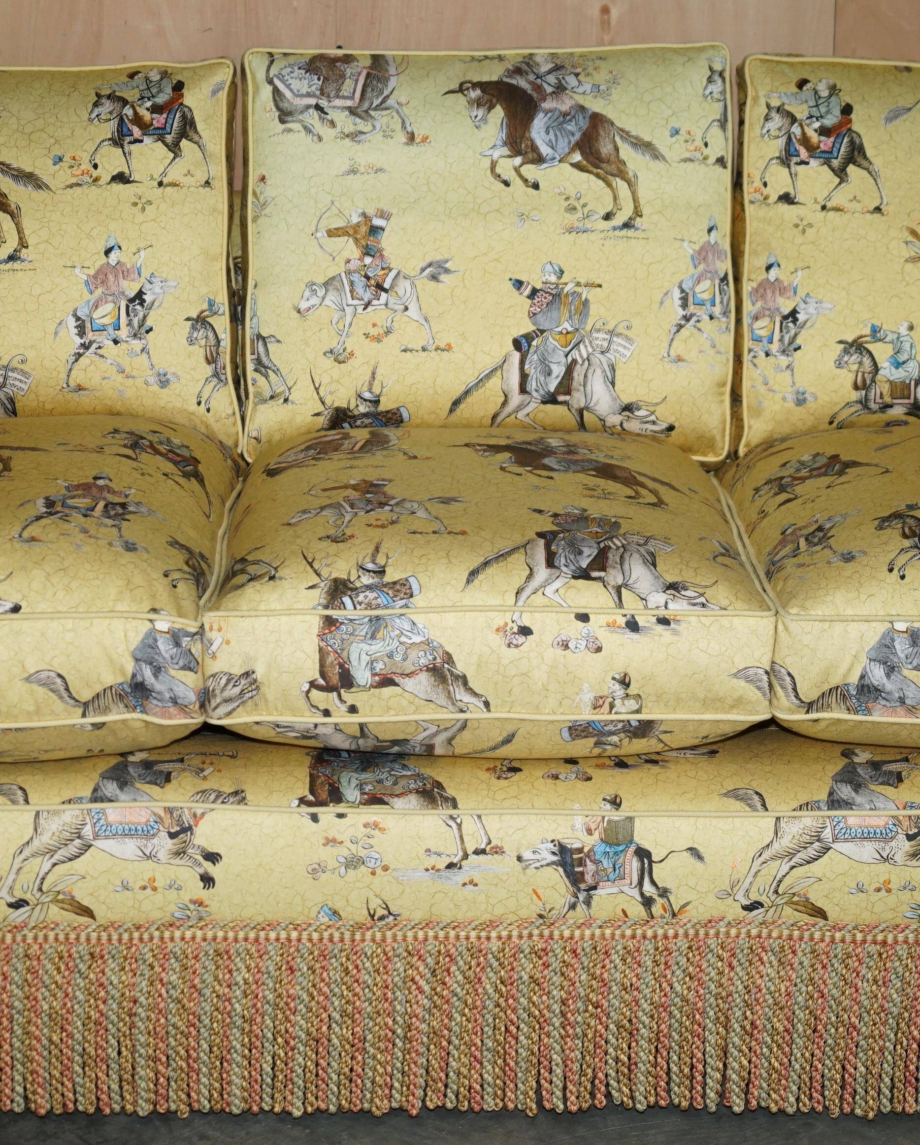 Canapé Peter Dudgeon Fitzwilliam Chinoiserie style upholstery
