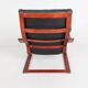 Vintage Scandinavian POÄNG armchair in black leather – IKEA, 1980s