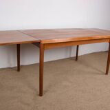 Danish extendable teak dining table by Henning Kjaernulf for Vejle Stole 1960.