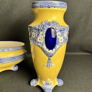Art Nouveau 3-piece Fives Lille set by Bryun circa 1900