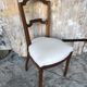 Chair style louis xvi carved wood & vintage white fabric