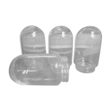 Set of 4 glass shell globes