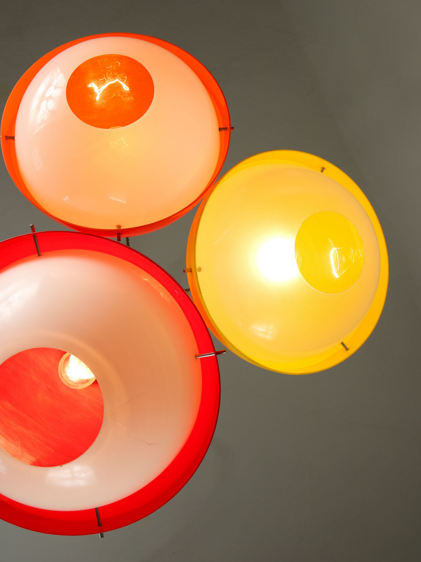 Set of 3 Space Age Pendant Lamps