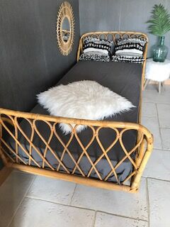 Vintage rattan bed