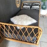 Vintage rattan bed