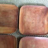 Set of 8 wooden plates