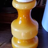 Designer orange glass lamp from the 70s