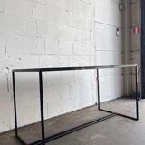 Coffee table in glass and iron