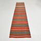 Runner Vintage Rayé – Tapis Kilim Graphique Tissé Main, 77x360 Cm