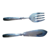 Silver-plated fish service in good condition, 20th century