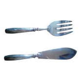 Silver-plated fish service in good condition, 20th century