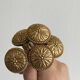 Set of 5 antique brass furniture knobs
