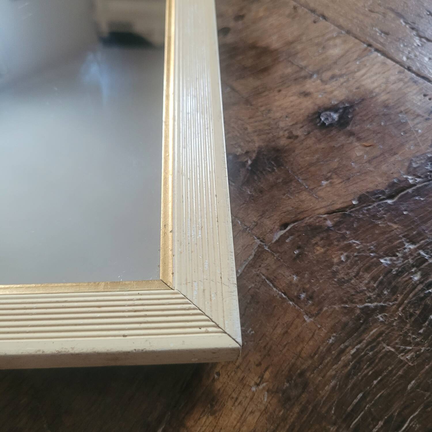 Miroir en bois doré, années 1950