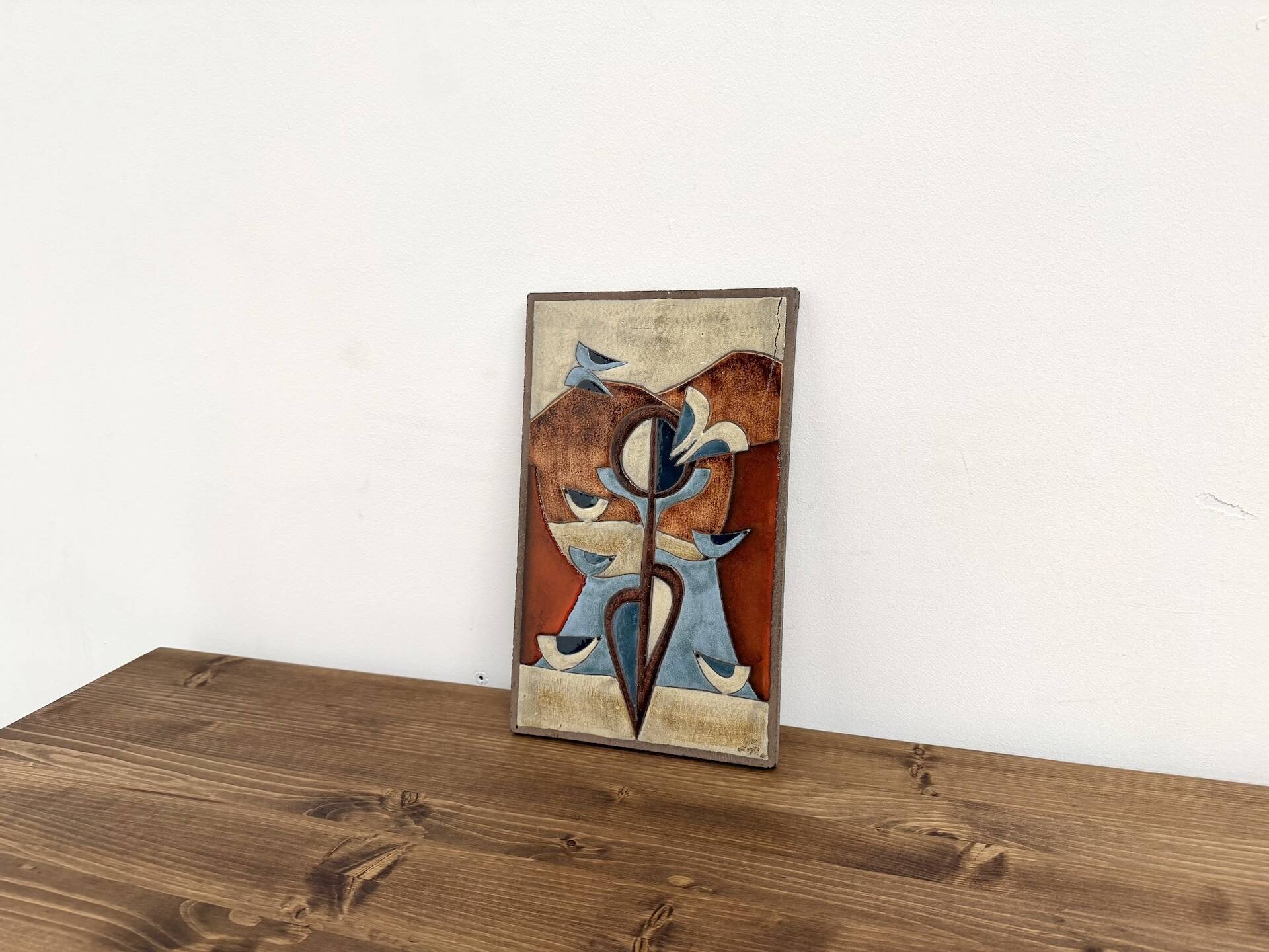 Decorative wall panel in glazed stoneware – 1970s