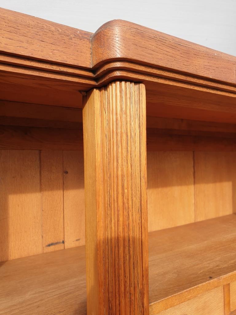 Library cabinet Art Deco columns with godrons