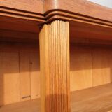 Library cabinet Art Deco columns with godrons