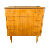 Two-color vintage chest of drawers with 4 drawers, circa 70's