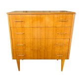 Two-color vintage chest of drawers with 4 drawers, circa 70's