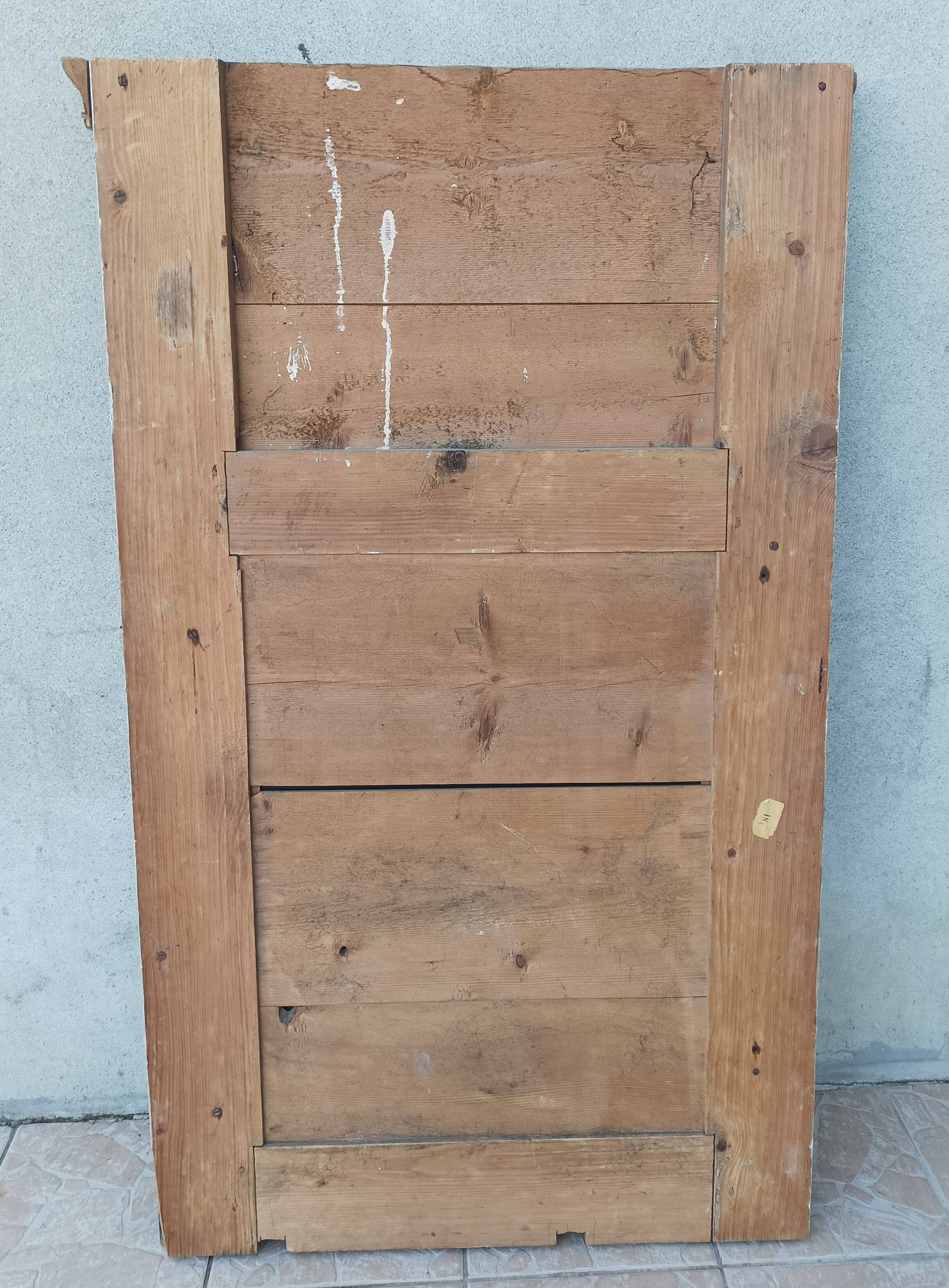 Empire trumeau mirror in wood and stucco