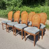 Set of 8 Louis XV style chairs