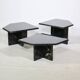 Postmodern marble nesting tables Italy, set of 3, 80s 90s