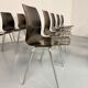 Set of 12 wooden and chrome chairs, Pagholz design from the 80s, vintage Pagwood.