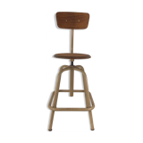 Industrial chair with metal and wood screws