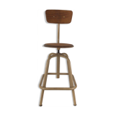 Industrial chair with metal and wood screws