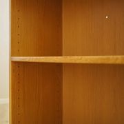 Ash shelving unit on splayed legs, Denmark, 1960s