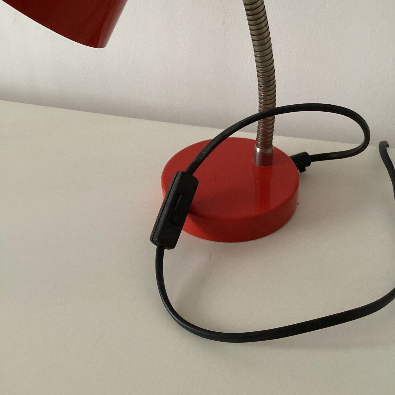 Red desk lamp