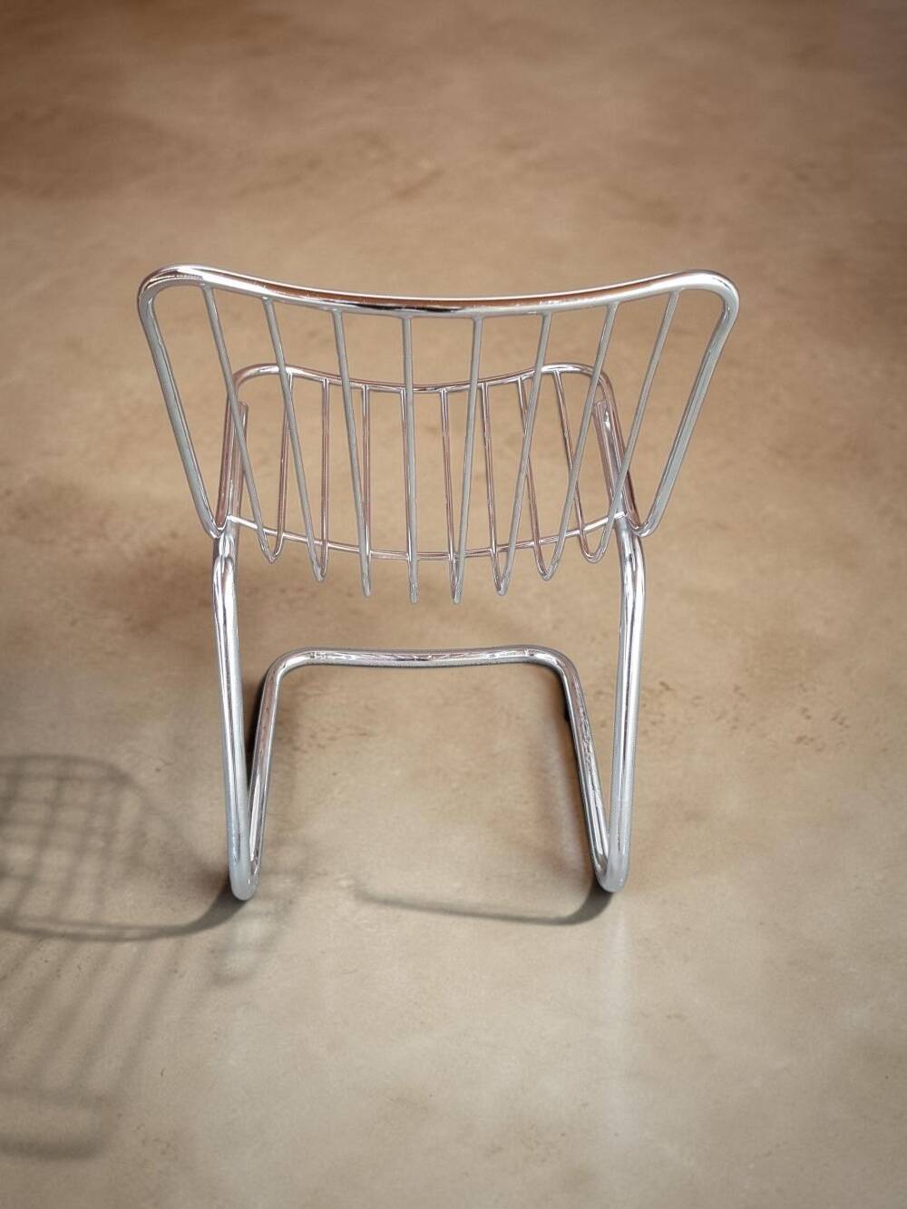 Set of 4 chrome chairs G. Rinaldi