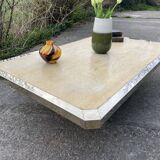 Rectangular travertine coffee table