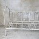 Vintage 1950s wrought iron bed bench