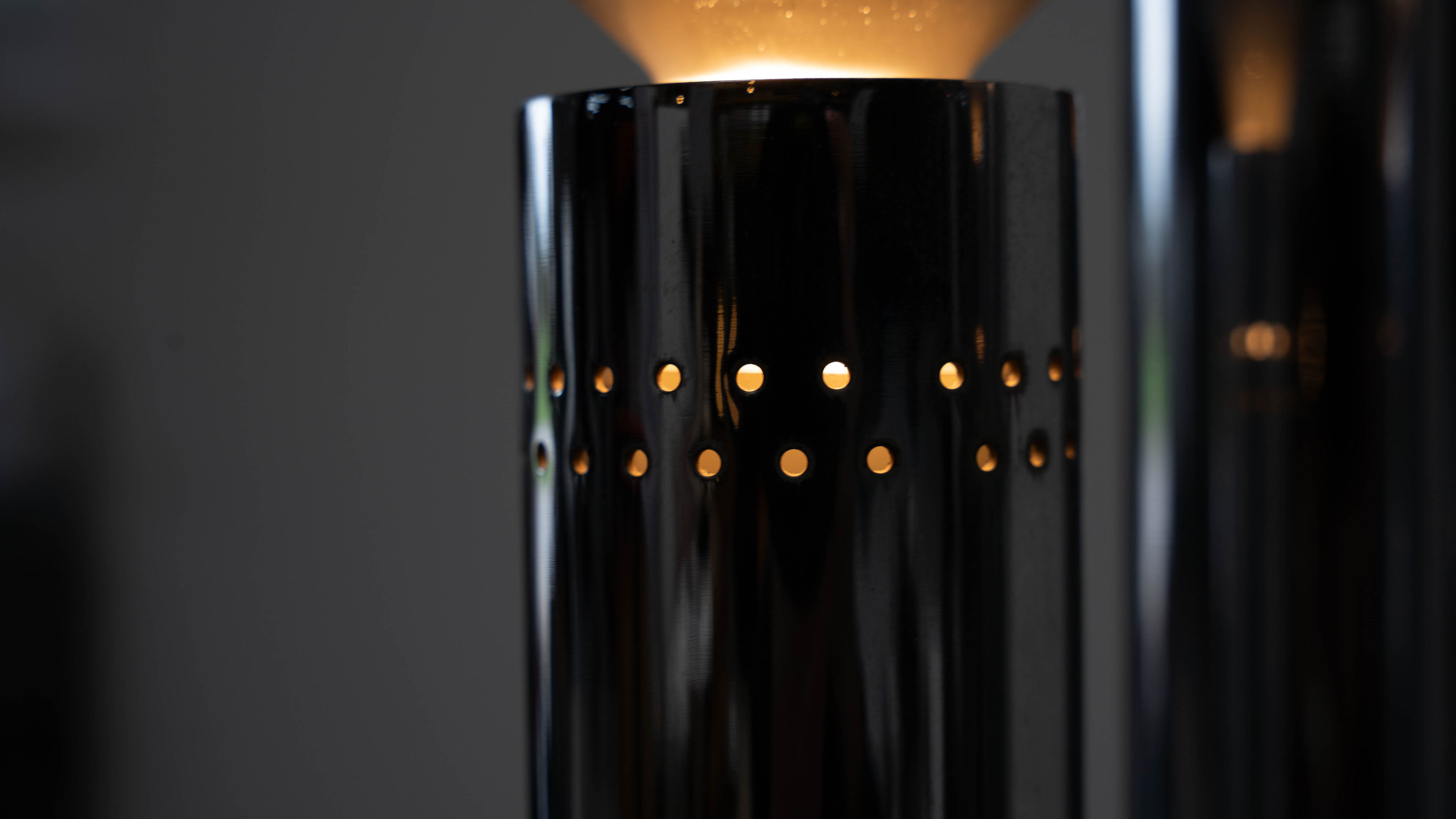 Italian chrome floor lamp